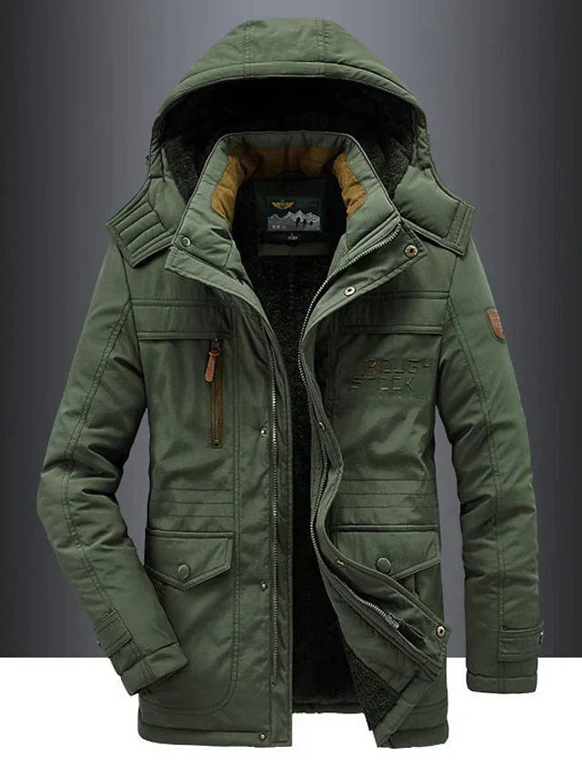 Bjorn - Warme Heren Fleece Winterjas Van Premium Wolmix