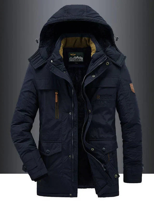 Bjorn - Warme Heren Fleece Winterjas Van Premium Wolmix