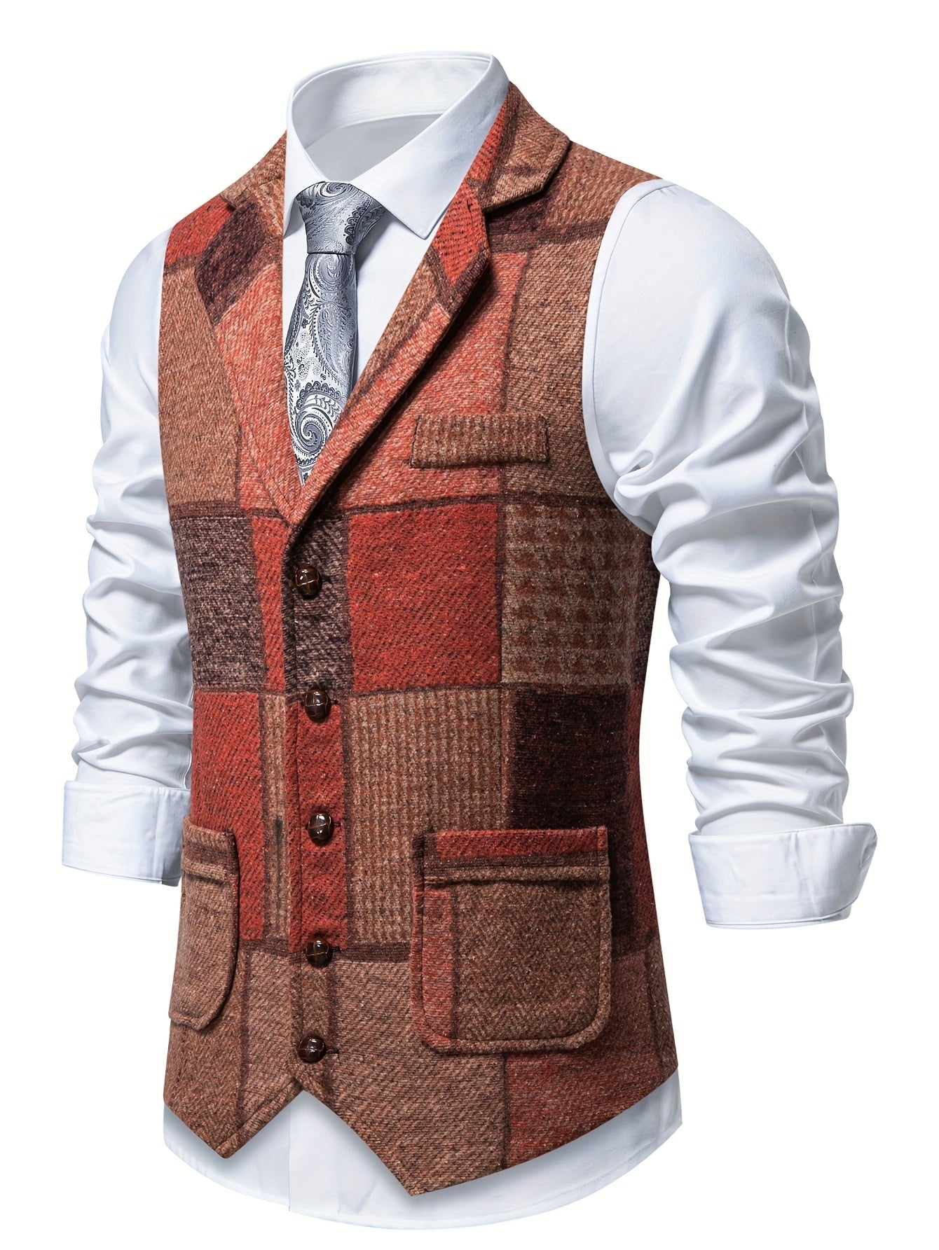 Gabriel™ | Heritage Patchwork Gilet – Klassieke elegantie die opvalt
