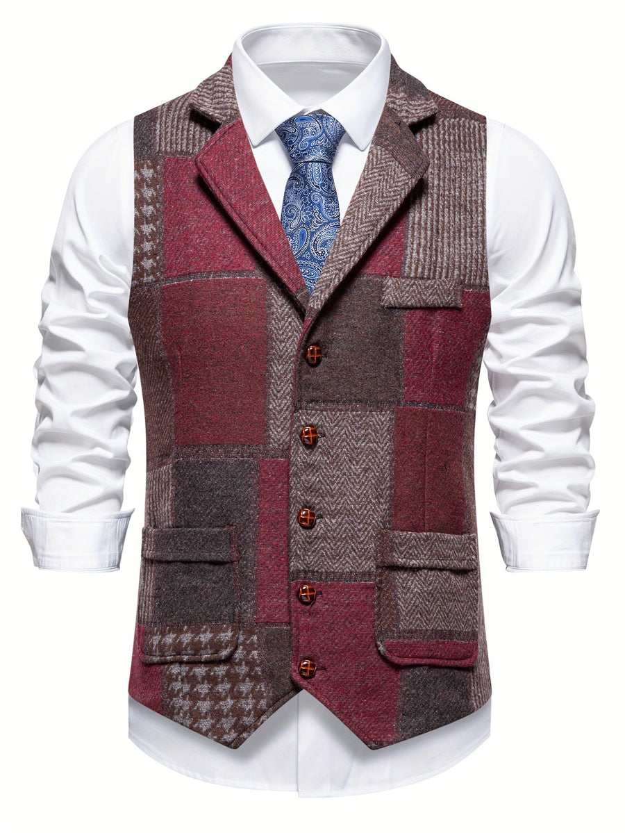 Gabriel™ | Heritage Patchwork Gilet – Klassieke elegantie die opvalt