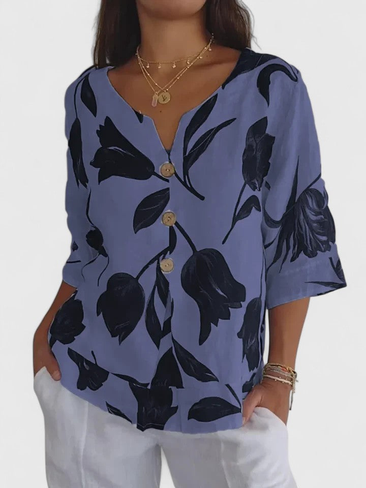 Bloom™ | Comfortabele V-hals Blouse