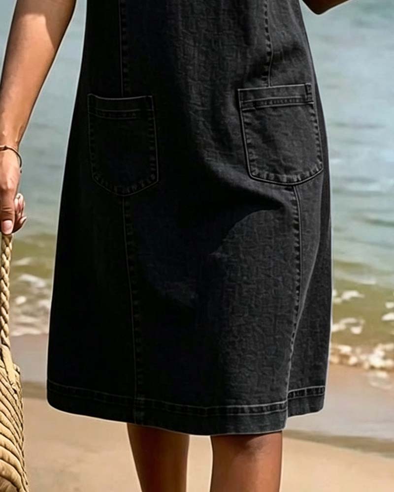 Myrthe™ | Denim Jurk – Ontspannen Stijl & Vrije Beweging