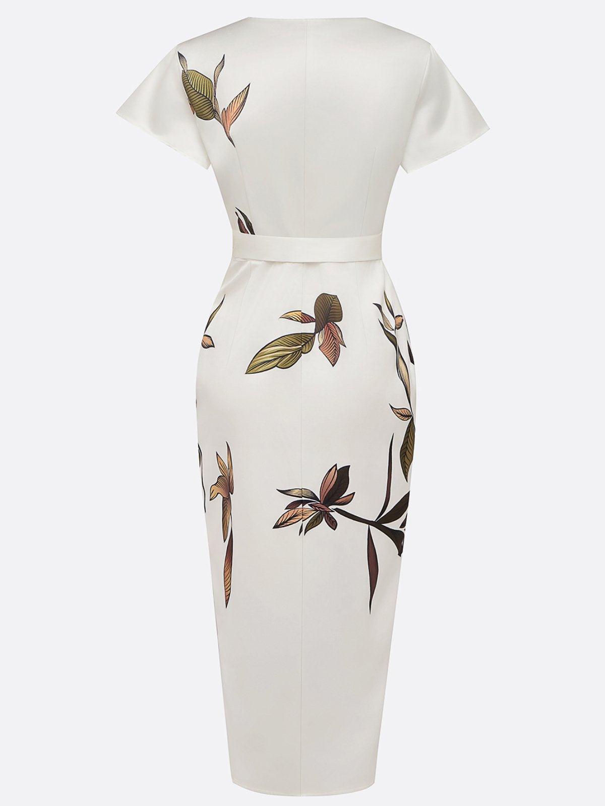 Elin™ | Luxe bloemenprint wikkeljurk – Tijdloze elegantie voor elke gelegenheid