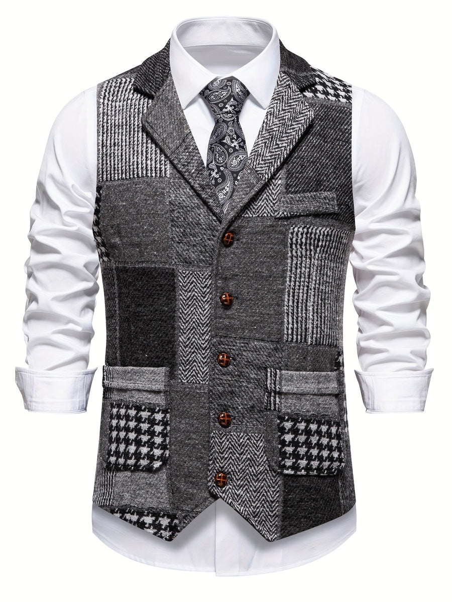 Gabriel™ | Heritage Patchwork Gilet – Klassieke elegantie die opvalt