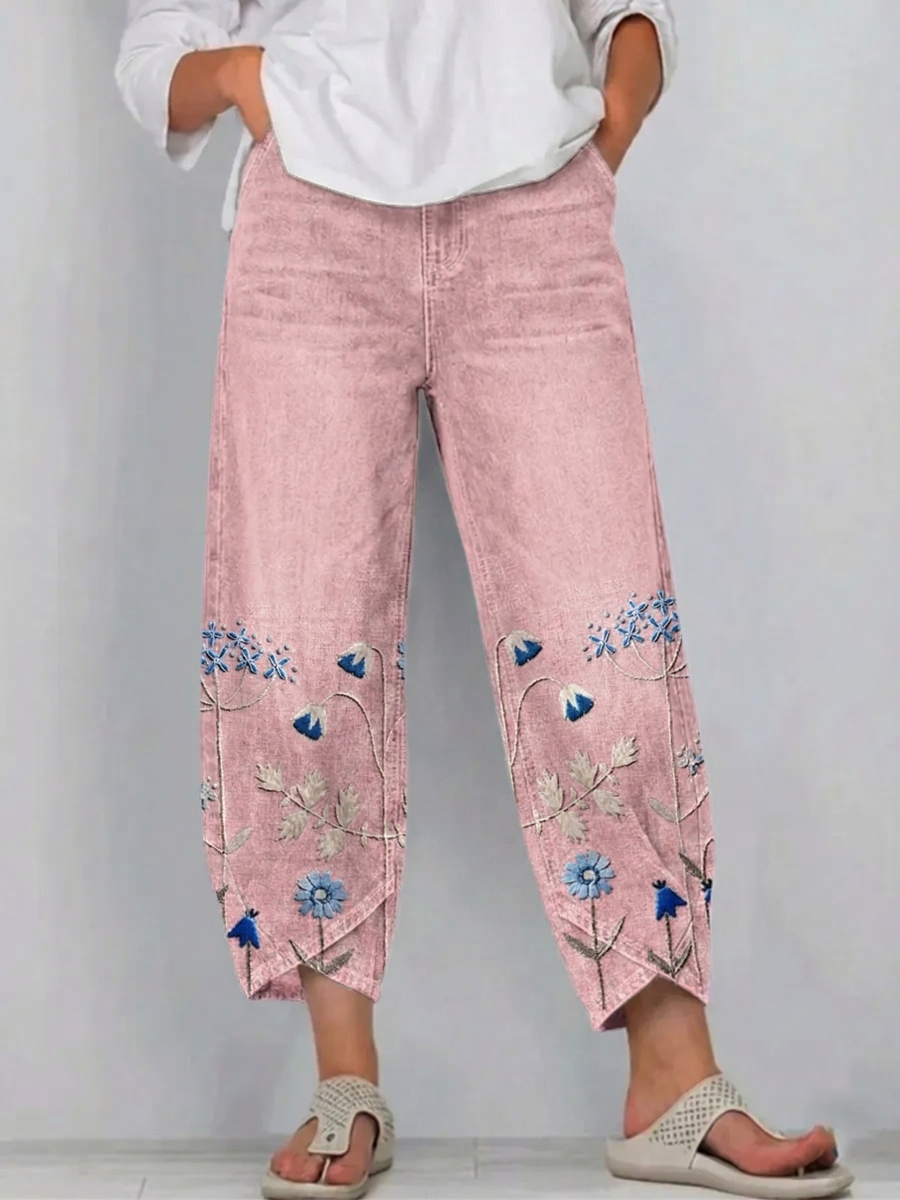 Ilse™ | Casual Geborduurde Broek – Elegante Uitstraling & Comfortabele Pasvorm
