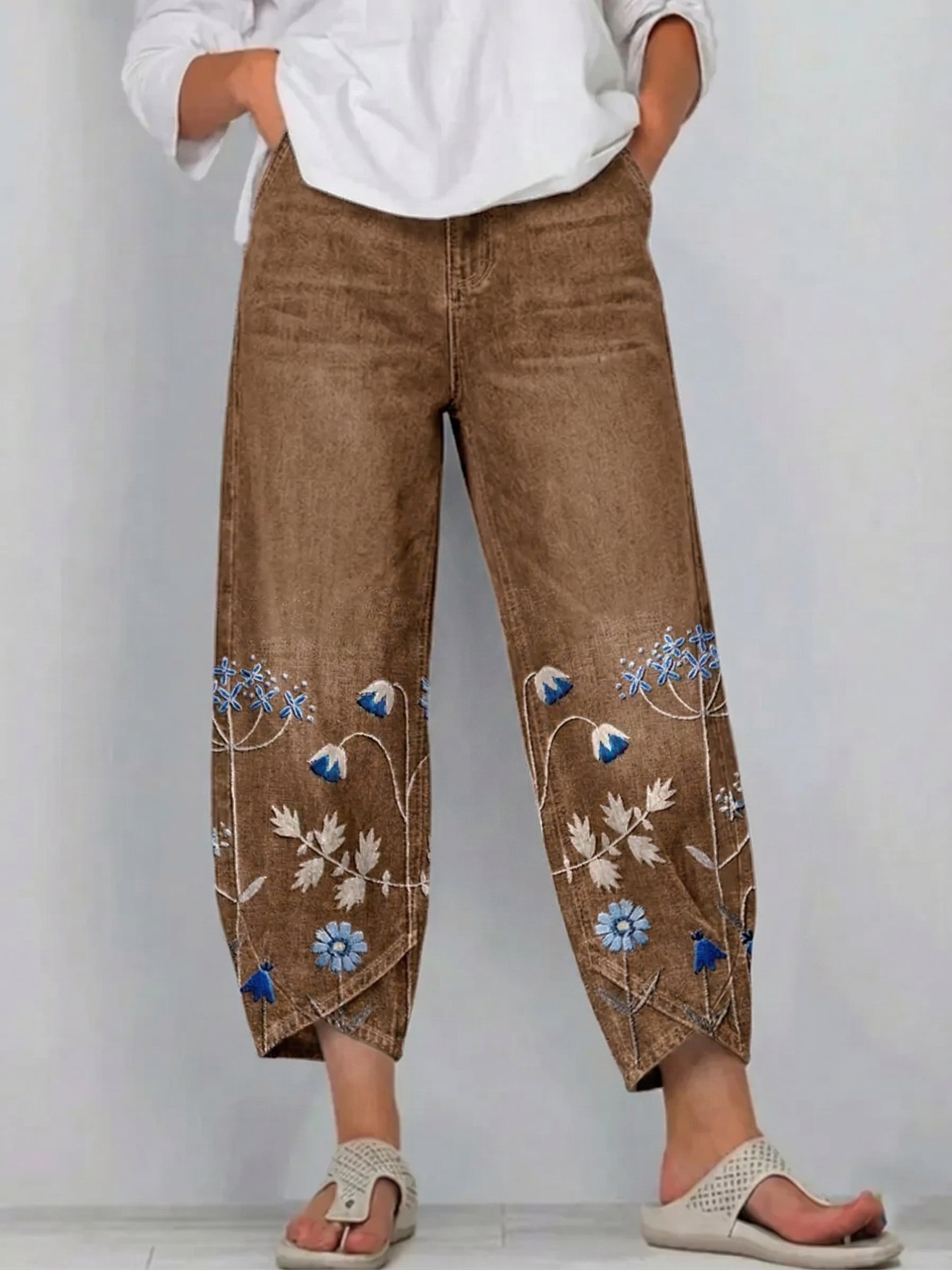 Ilse™ | Casual Geborduurde Broek – Elegante Uitstraling & Comfortabele Pasvorm