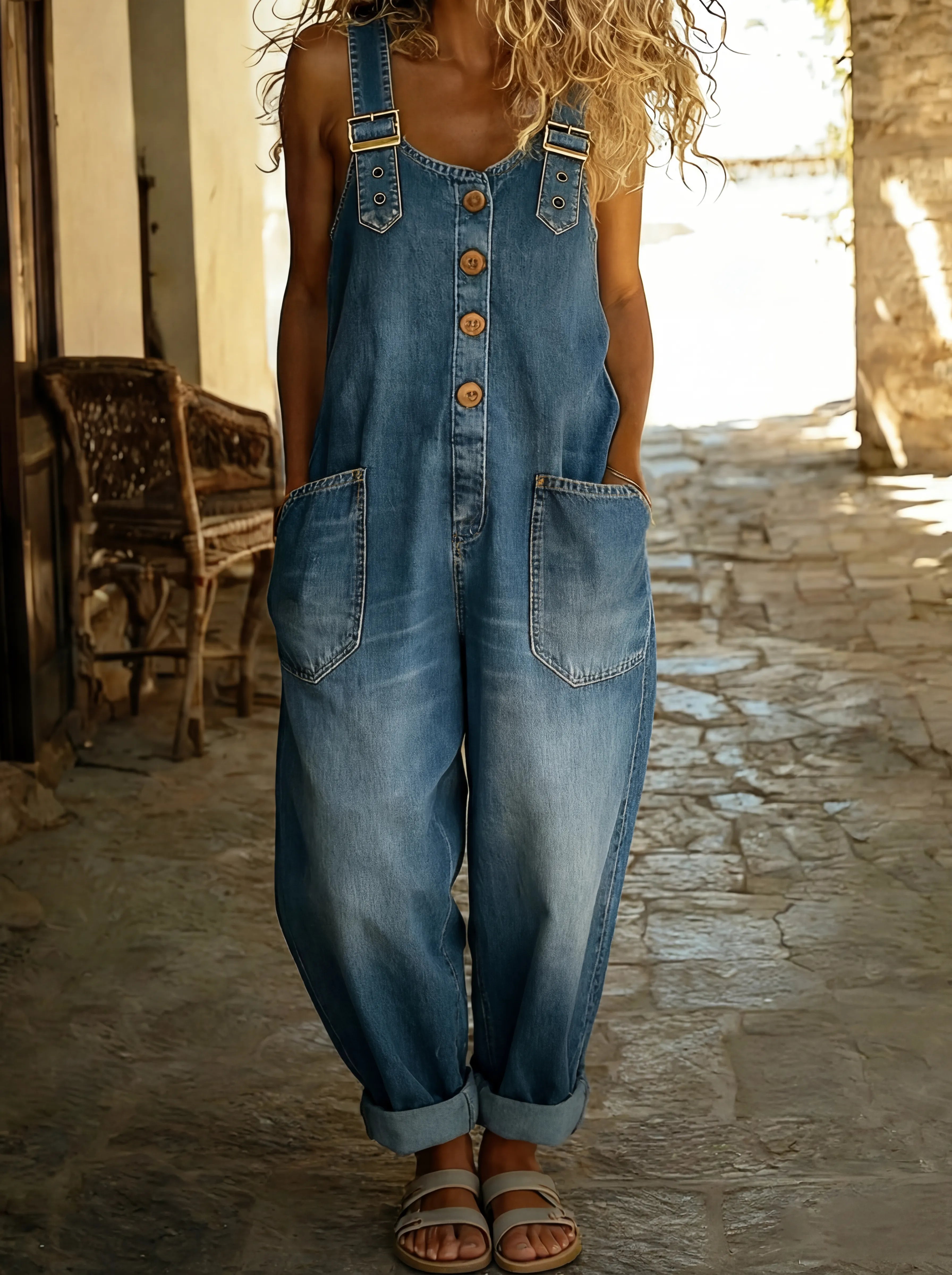 Rocio™ | Relaxte denim jumpsuit – Moeiteloze stijl & beperkte voorraad