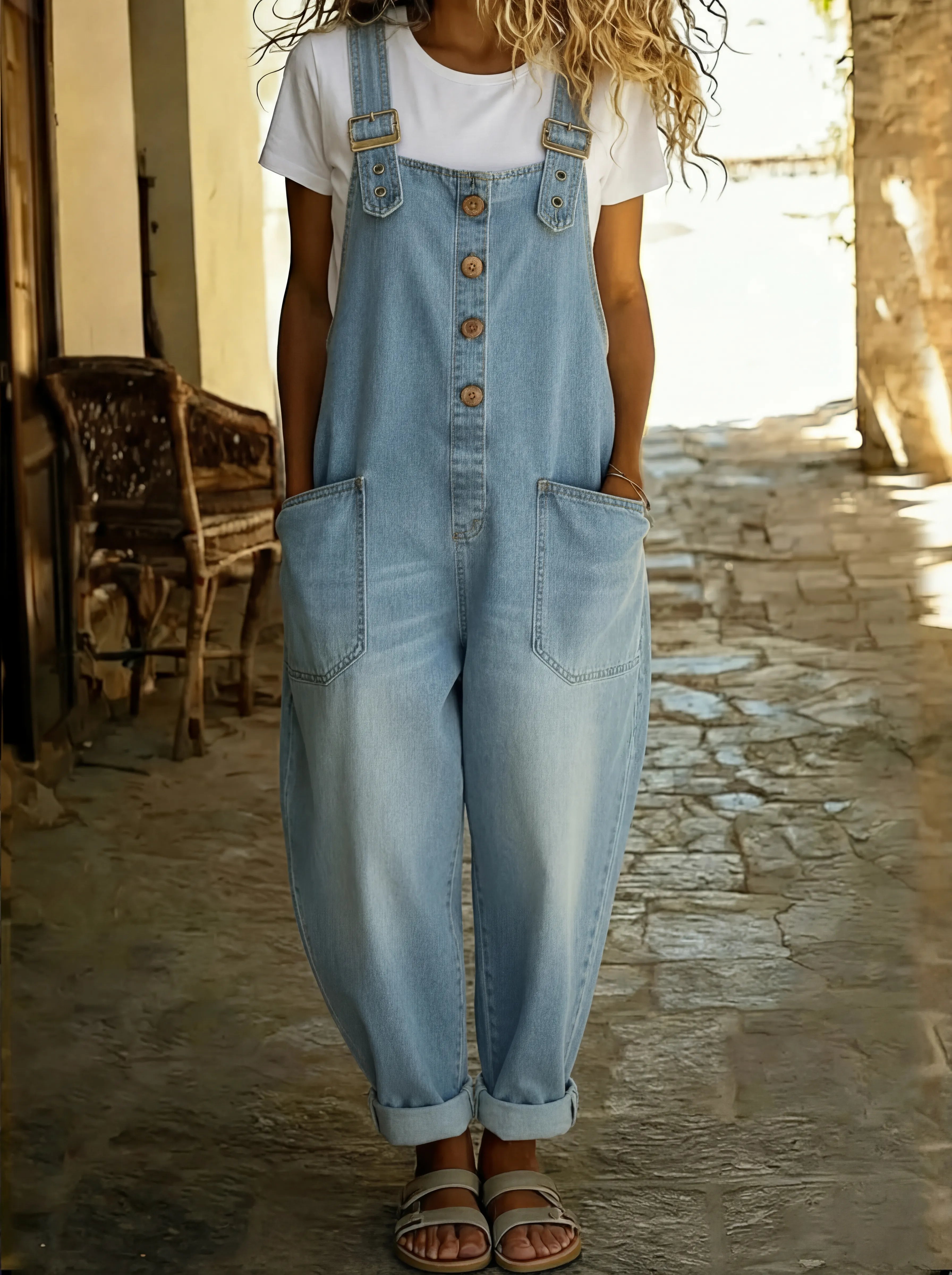 Rocio™ | Relaxte denim jumpsuit – Moeiteloze stijl & beperkte voorraad