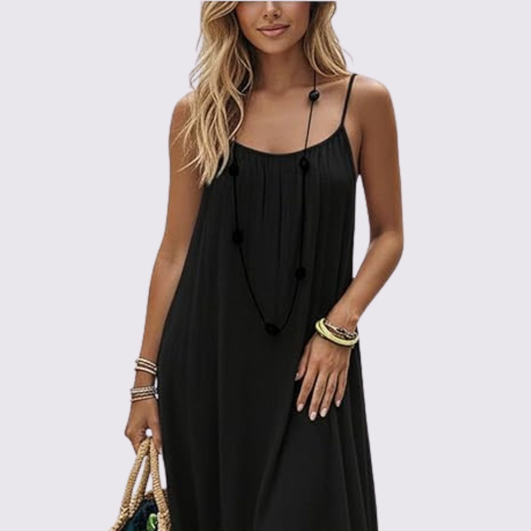 Romee™ | Maxi Jurk met Open Rug – Ongedwongen Vrouwelijkheid & Gewichtloos Draagcomfort