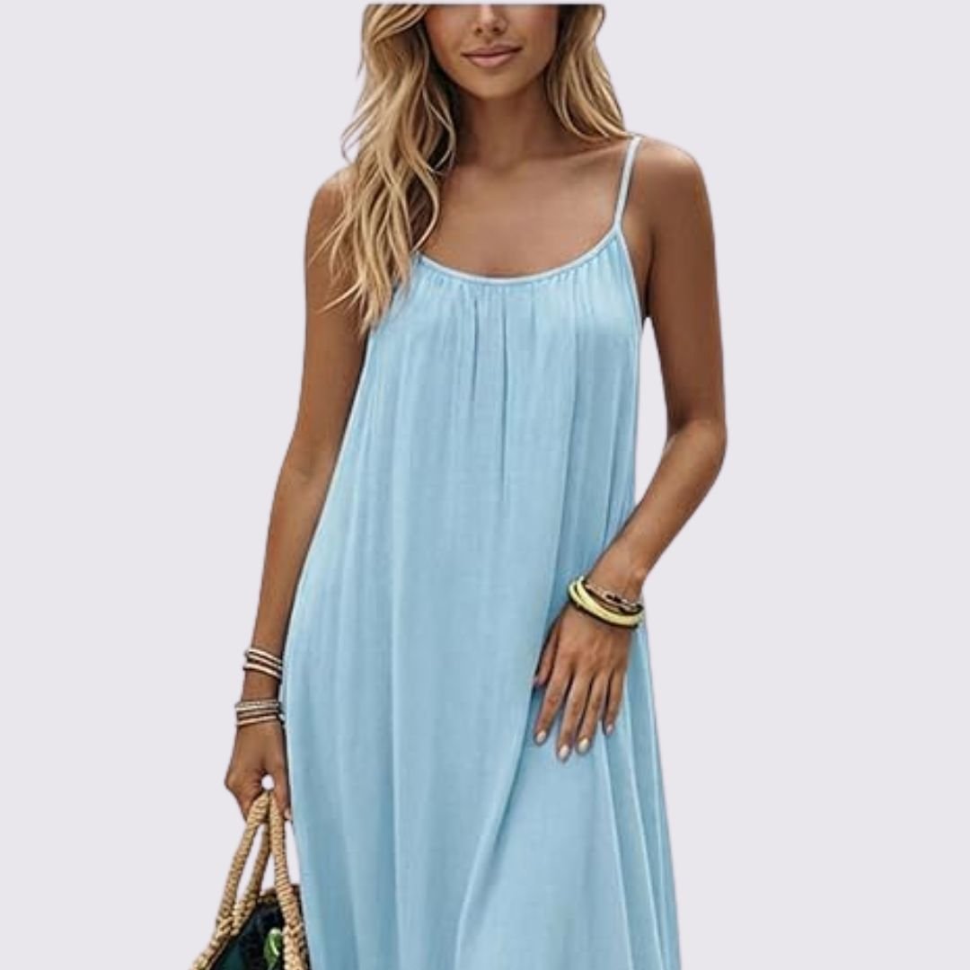 Romee™ | Maxi Jurk met Open Rug – Ongedwongen Vrouwelijkheid & Gewichtloos Draagcomfort