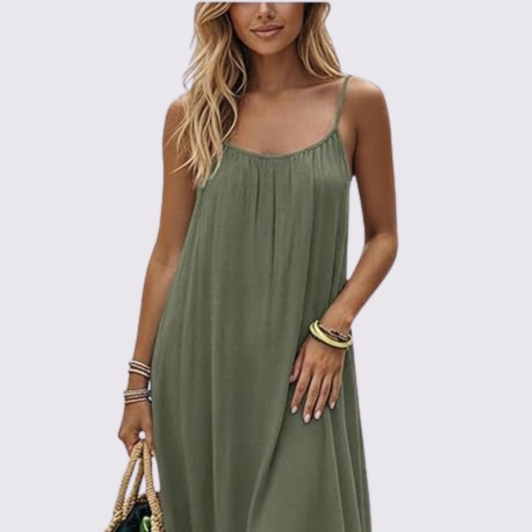 Romee™ | Maxi Jurk met Open Rug – Ongedwongen Vrouwelijkheid & Gewichtloos Draagcomfort