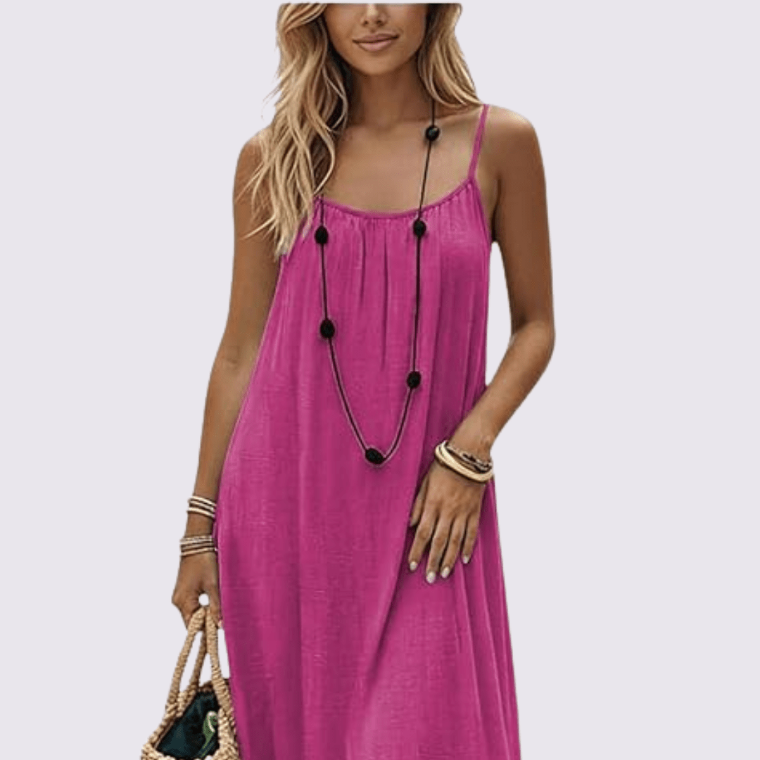 Romee™ | Maxi Jurk met Open Rug – Ongedwongen Vrouwelijkheid & Gewichtloos Draagcomfort