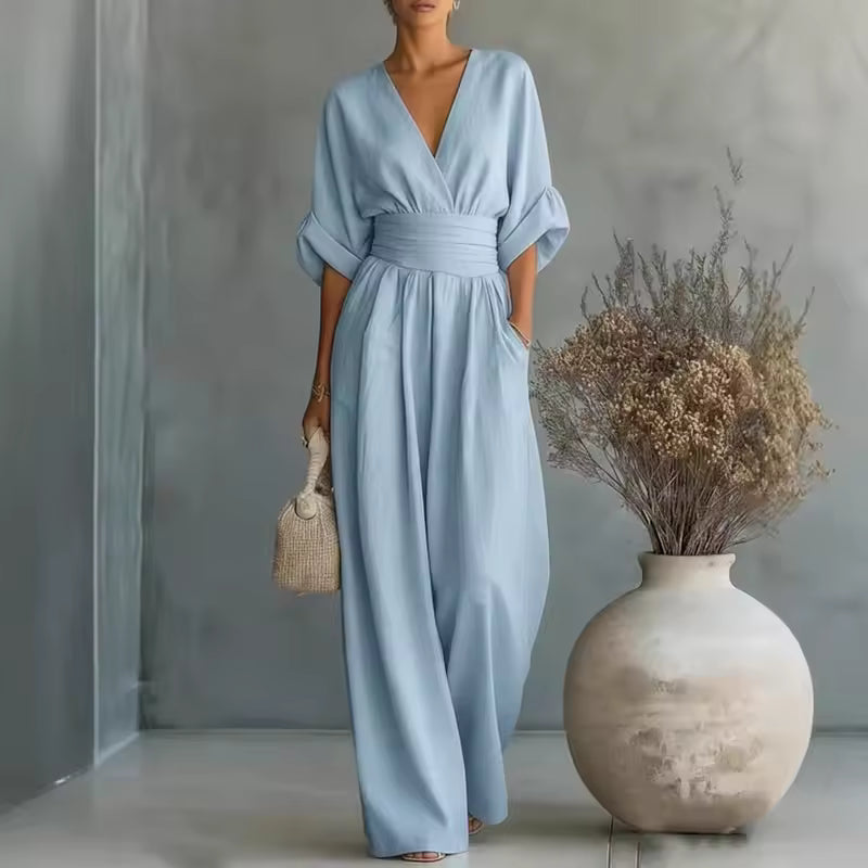 Margriet™ | Tailleaccentuerende Elegante Jumpsuit
