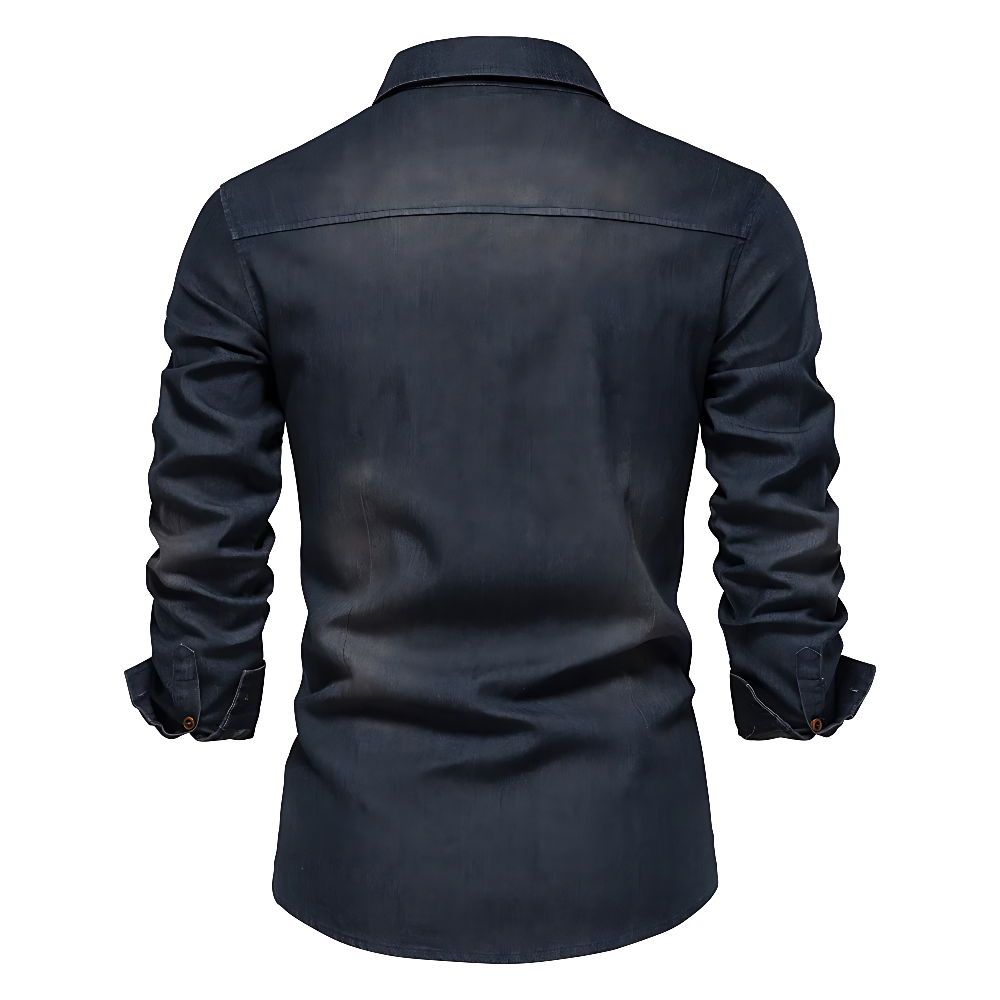 JIM - KATOEN DENIM OVERHEMD