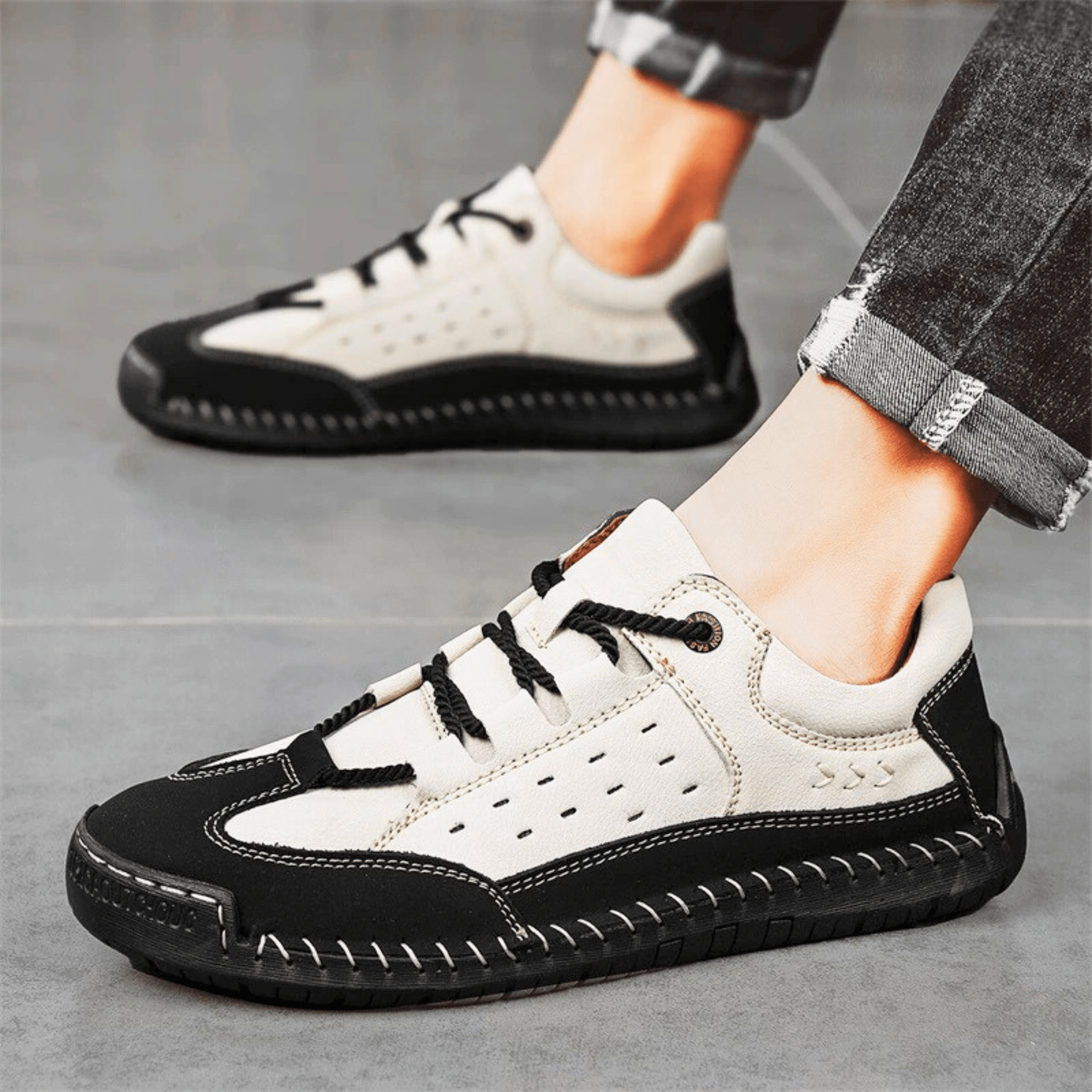 Handgestikte Leren Sneakers