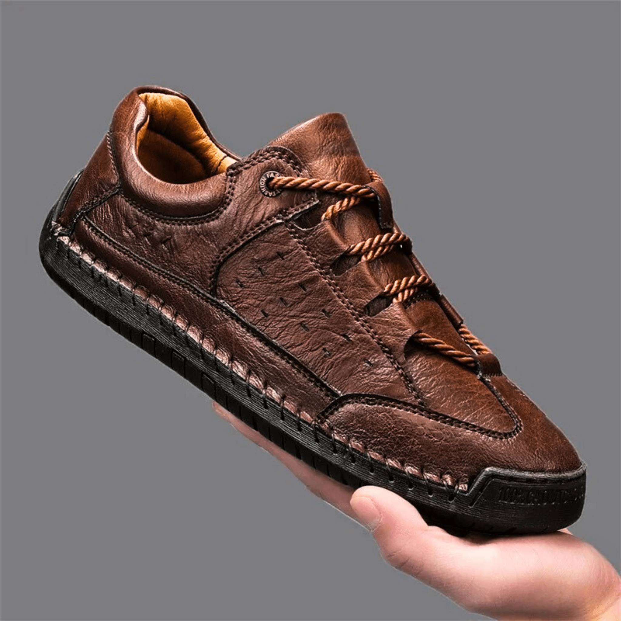 Handgestikte Leren Sneakers
