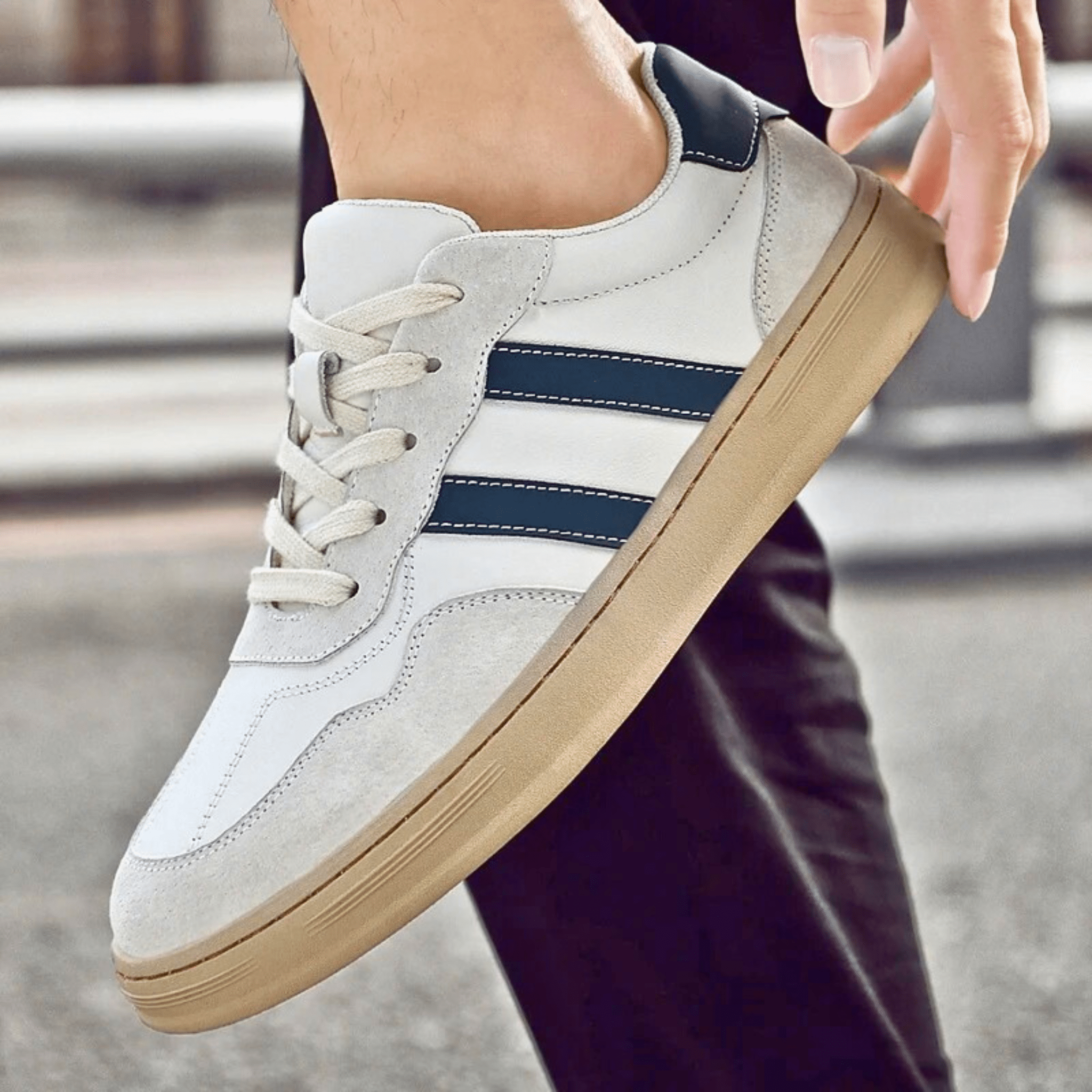 Slimme Echte Leren Sneakers