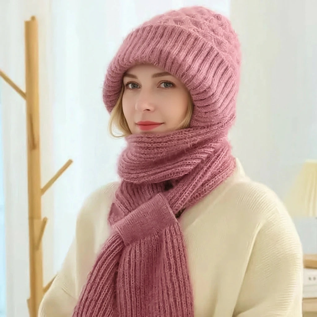 Esther™ | Luxe Winddichte Muts & Sjaal – Ultieme Warmte, Zachte Fleecevoering & Winterproof Comfort