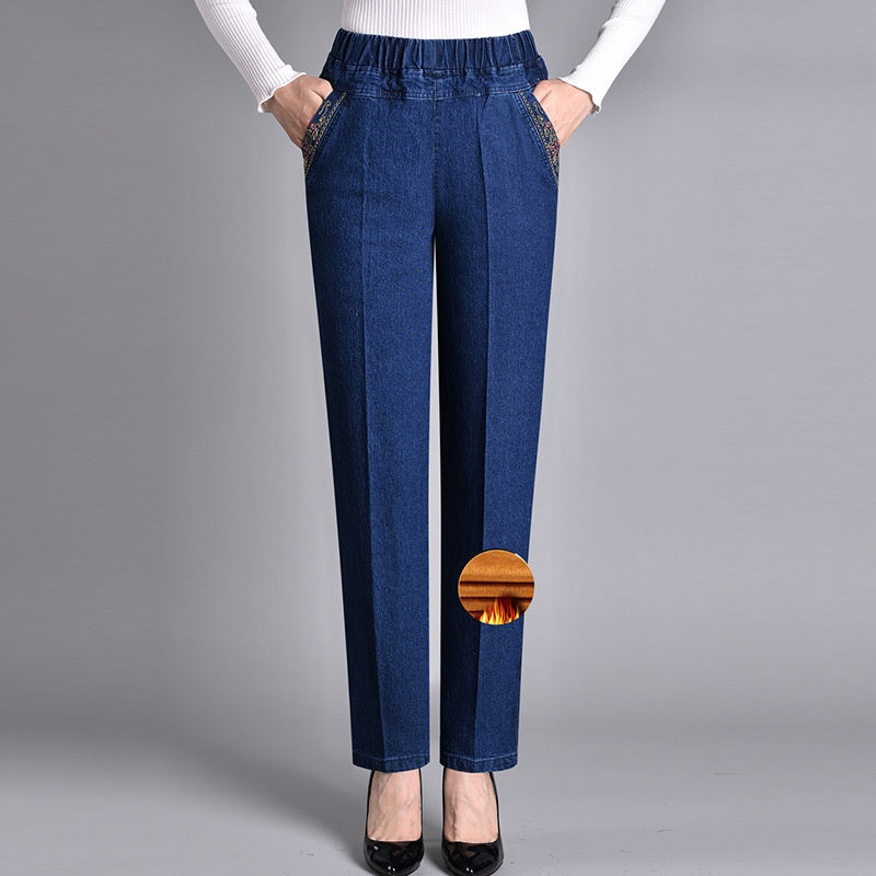 Bloom® | Damesjeans met Zijzakken en Elastische Taille