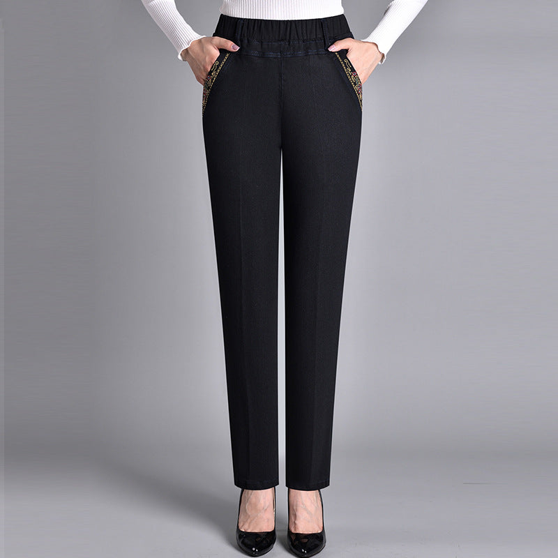Luna® | Damesjeans met zijzakken en elastische taille