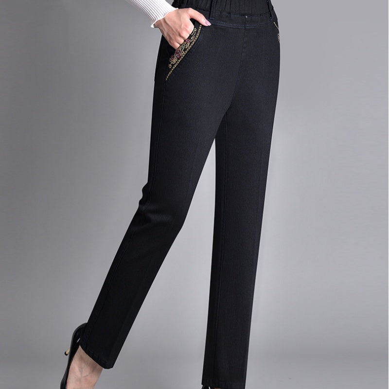 Bloom® | Damesjeans met Zijzakken en Elastische Taille