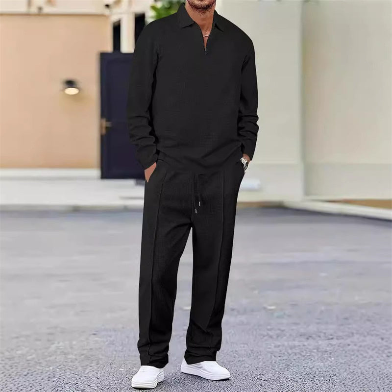 Daan™ | Gewafelde Heren Set – Minimal Comfort & Moderne Stijl