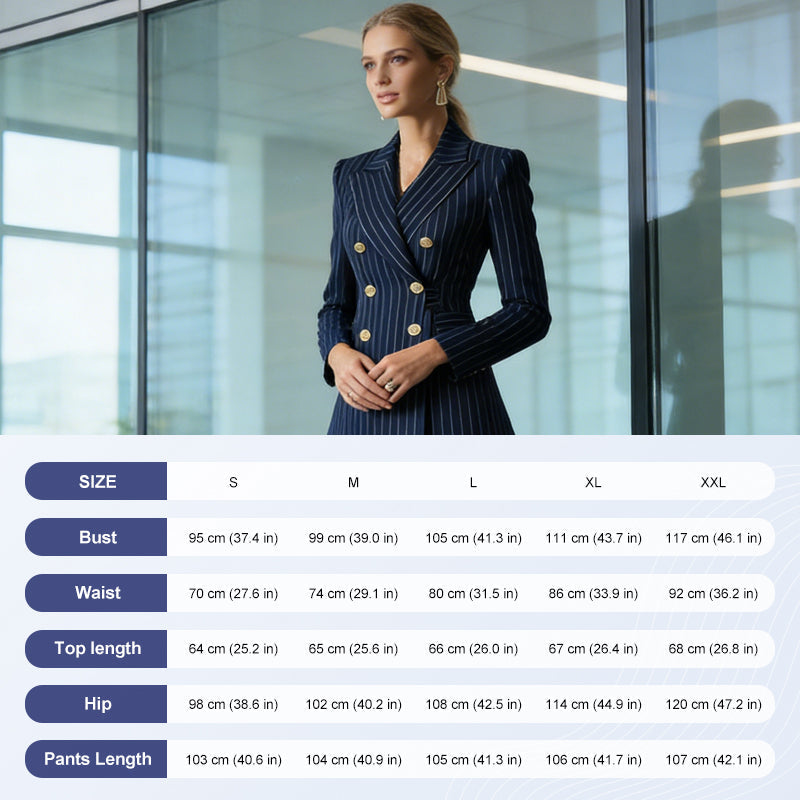 Aurelia™ | Hoogwaardig powerpak met krijtstreep – Zelfverzekerd, verfijnd & beperkte voorraad