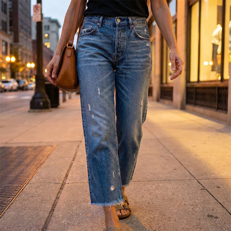 Wieke™ | Premium Cropped Jeans – Tijdloze Pasvorm & Moeiteloze Stijl