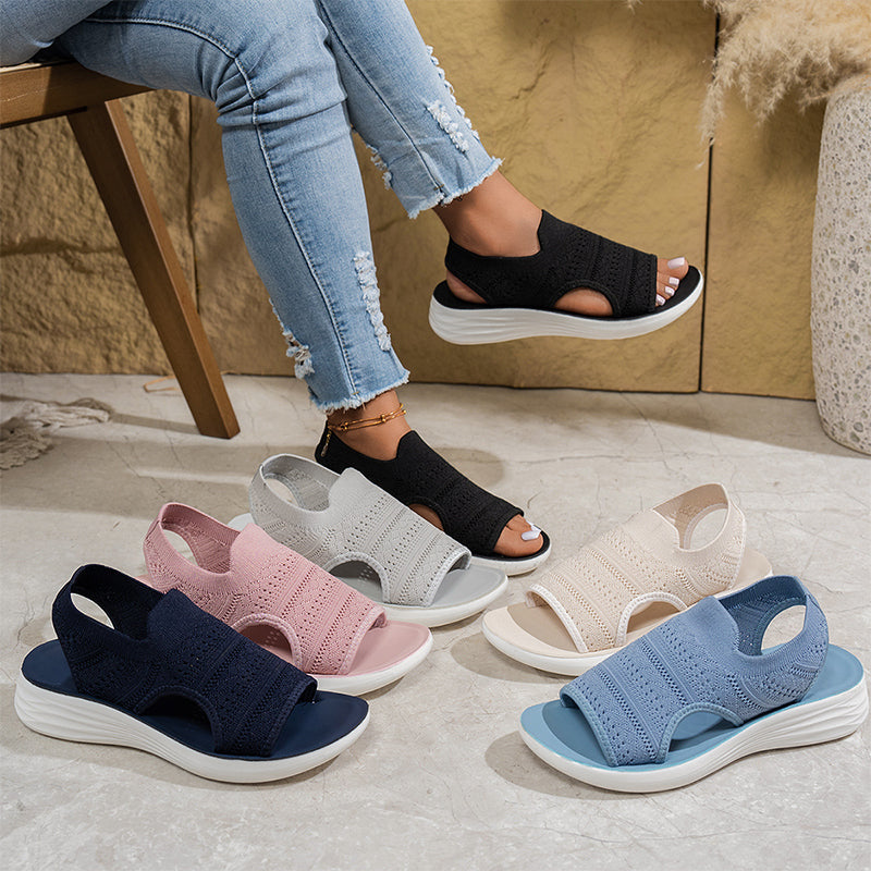 Anne™ | Sandalen met platform, van ademend materiaal voor dames