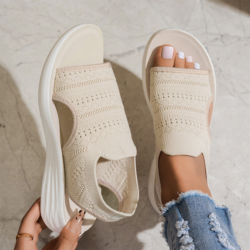 Anne™ | Sandalen met platform, van ademend materiaal voor dames