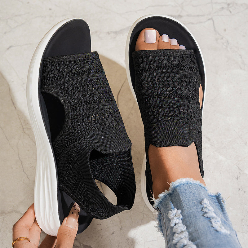 Anne™ | Sandalen met platform, van ademend materiaal voor dames