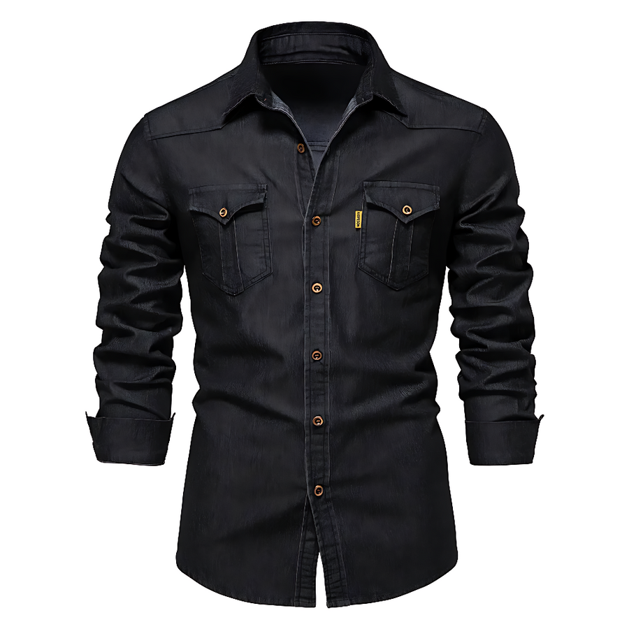 JIM - KATOEN DENIM OVERHEMD