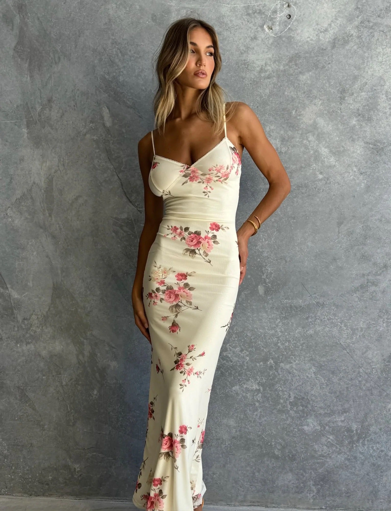 Bloom ™ |  Valeria -  Maxi-jurk met Bloemenprint